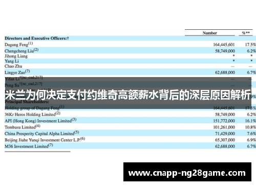 米兰为何决定支付约维奇高额薪水背后的深层原因解析